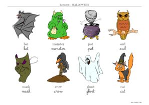 imagier halloween en anglais