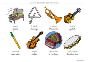imagier instrument de musique en anglais