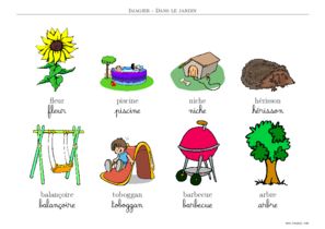 Aperçu de la planche 1 en français : scripte et cursive, couleur
