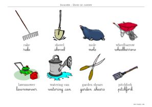 bricolage et jardinage > jardinage > jeu de petits outils image -  Dictionnaire Visuel