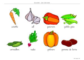 imagier de légumes
