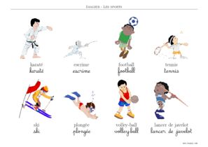 Aperçu de la planche 1 en français : scripte et cursive, couleur