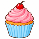 Cupcake au glaçage rose