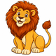 Lion à la crinière brune