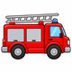 Camion de pompiers rouge