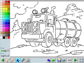 album de coloriage en ligne  de camion