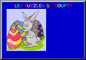 puzzle en ligne : le lapin et les oeufs de pâques